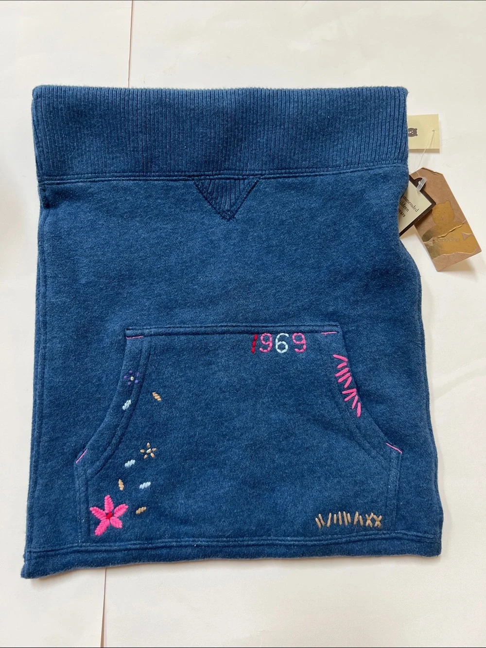 BabyGAP 2 piece Sherpa-Lined 1969 Zip Hoodie Embroidered with Sweatshirt bag 4-5